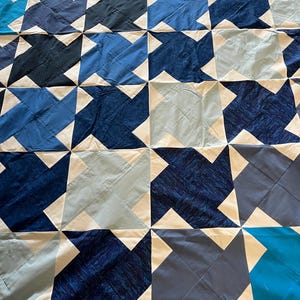Blue Whirl: A Tilt-A-Whirl Quilt