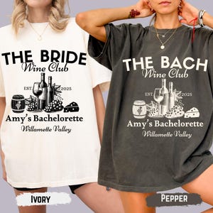 Personalized Wine Club Bachelorette Tee: Vino Before Vows, Custom Vineyard Shirts