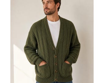 Marlboro Classics Cardigan Men Blue Vintage 80s Knit Cardigan