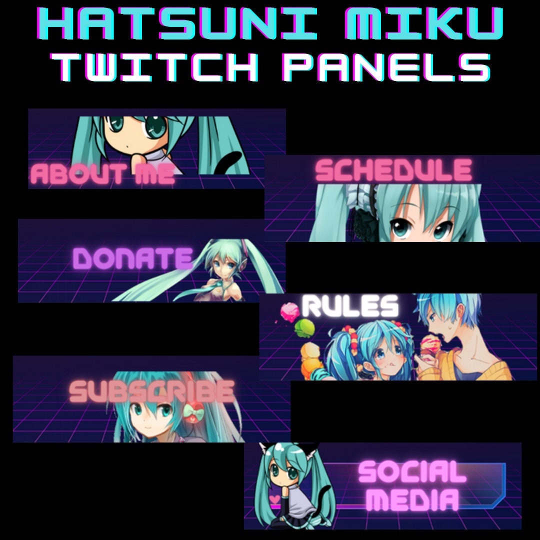 Hatsune Miku Anime Girl Twitch Panels for Streaming - Etsy