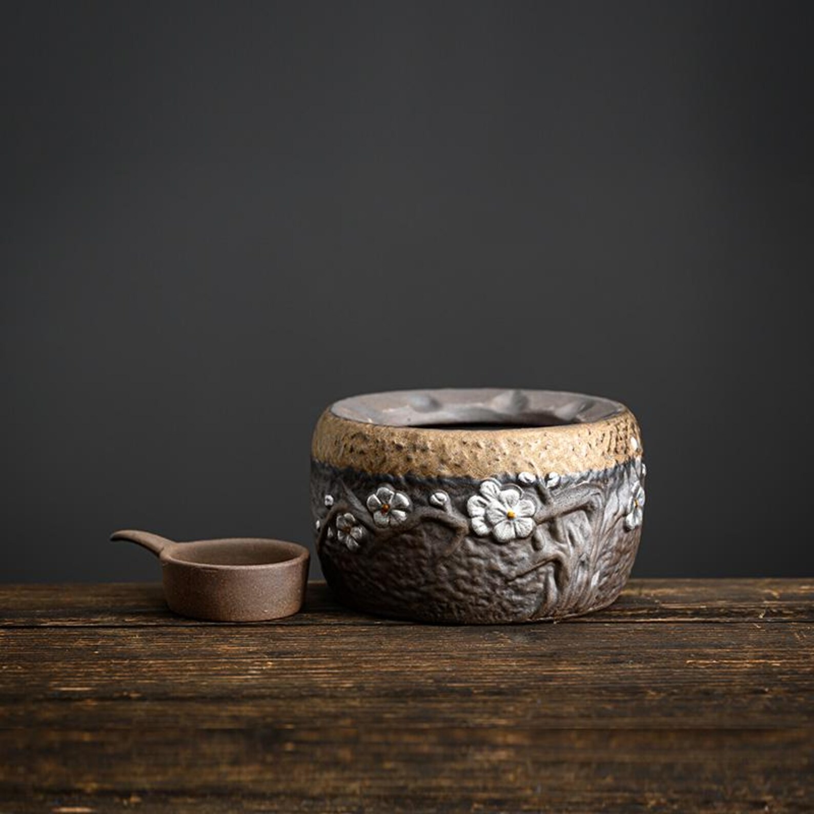 Rust Tea Cups Stoneware Japanese Handle Teapot,wood-fired Rust Teapot Set,candle Tea ...