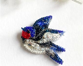 DIY Beaded Bird Jewelry Making Kit — Spring Brooch Kit – Mother's Day Gift