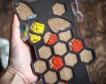 Personalized Bead Organizer – Craft Storage for Seed Beads – Craft Supplies