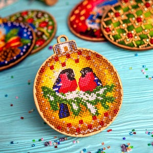 DIY Christmas Ornaments Embroidery Kits, Christmas Tree Decor Cross Stitch Kits, Xmas Home Decor, Gift for Mother