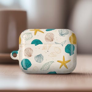 Seashell AirPods Pro 2 Case, AirPods Pro 1 Case, AirPods 3 Case, AirPods 2 Case, AirPods 1 Case, Beach Ocean Shell Gift Summer Lover 00232