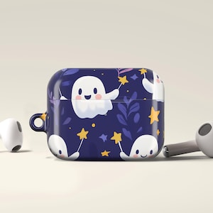 Pastel Halloween Airpod Case, Cute Ghost Airpod Pro 2, Pro 1, Airpod 3, 2, 1 Cover, Magical Fall Gift for Teen Girl Witch Cute Vibe 0039