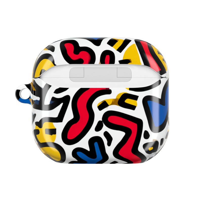 Keith Haring Inspired AirPods Pro 2 Case, AirPods 1 2 3 4 Case, Bold Abstract Line Art AirPods Pro 1 Cover, Gift For Him, Bday Gift 00353 image 7