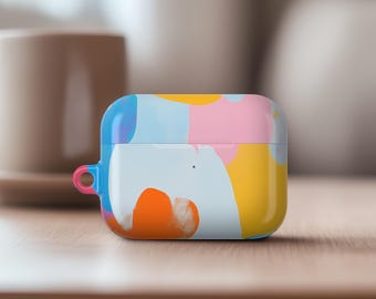 Color Block AirPods Pro 2 Case, Abstract Art AirPods Pro 1 Case, Colorful AirPods 3 Case, Bold AirPods 2 Cover, Gift for Artist Friend 00281