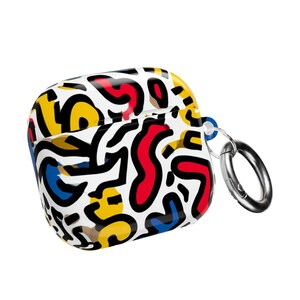 Keith Haring Inspired AirPods Pro 2 Case, AirPods 1 2 3 4 Case, Bold Abstract Line Art AirPods Pro 1 Cover, Gift For Him, Bday Gift 00353 image 8