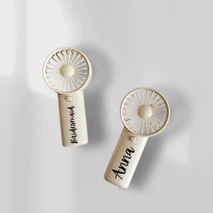 Portable Mini Fan – Handheld Fan with Optional Custom Name Decal | Compact Fan for Travel, Work, Gifts