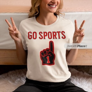 GO SPORTS-uniseks T-shirt, Go Sports-top, Super Bowl-T-shirt, Game Day-T-shirt
