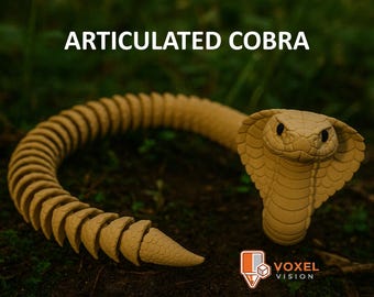 Articulated STL 3D Flexible Printable Figure Cobra