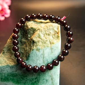 27 Fiery Handmade A+ Natural Ruby Bracelet – Red Beads July Birthstone for Passion, Vitality & Strength | Gift for Her with Meaning