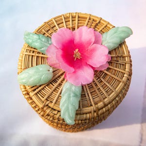 13MM Natural Burmese Jadeite Leaf Pendant – Certified Grade A Jade in Green Tones | Hand-Carved Gemstone, Jewelry Making & Spiritual Healing