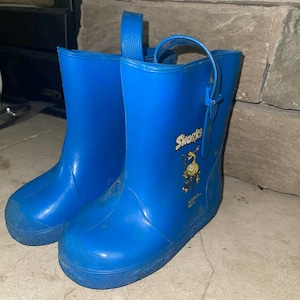 VTG children&#39;s overshoes rain rubber boots galoshes Snorks Allstar 1986