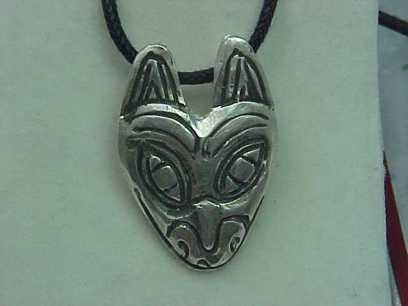CAT North West Indian Style pendant sterling silver Custom Design Unique Authentic tribal design
