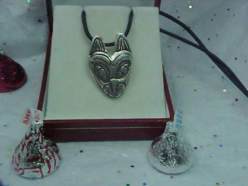 CAT North West Indian Style pendant sterling silver Custom Design Unique Authentic tribal design