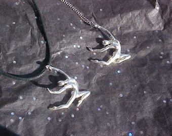 DANCER series JETE Leap by KAM  Pendant in Sterling Silver