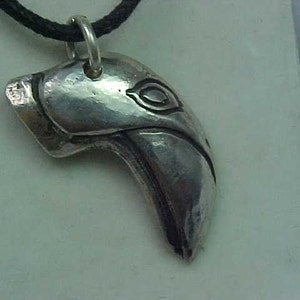 RAVEN or CROW Totem Northwest Indian style sterling CUSTOM Copyrighted design Animal pendant