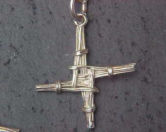 St BRIGiD or St BRIDGIT Irish cross pendants cast in Sterling Silver KAM Copyrighted Design