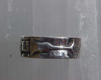 HANDFASTING Band  Unique KAM Designed copyrighted custom ring in Sterling SIlver
