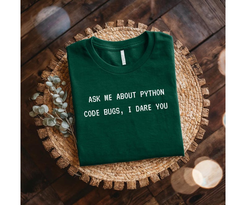 Python Code Bugs T-Shirt: Funny Programmer Graphic Tee image 6