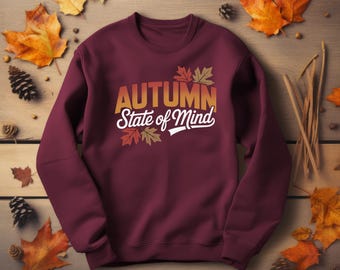 Autumn Leaves Gildan Sweatshirt: Cozy Fall Vibes