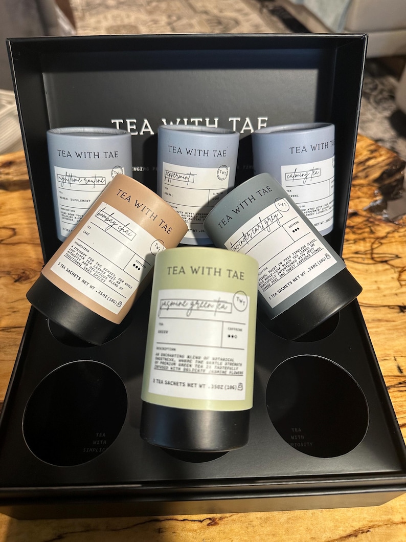 Artisan Herbal Tea Sampler Gift Box: Biodegradable Pyramid Tea Bags - Etsy