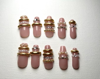 Gold Bangle Nails