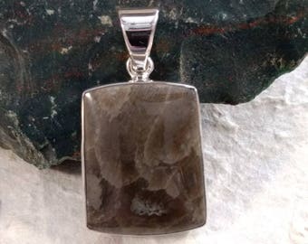 PETOSKEY Stone STATEMENT PENDANT Sterling Silver