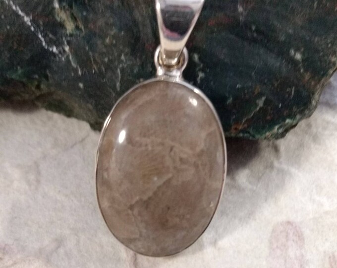 PETOSKEY Stone SWEET PENDANT Sterling Silver