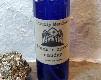 FRANKINCENSE & MYRRH SMUDGE Spray - Energy Clearing Mist - Smoke-Free Alternative Smudging - Clear Negative Energy From Home, Office