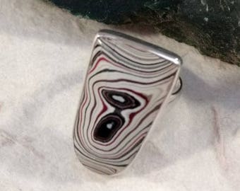 FORDITE STATEMENT RING Sterling Silver Size 8