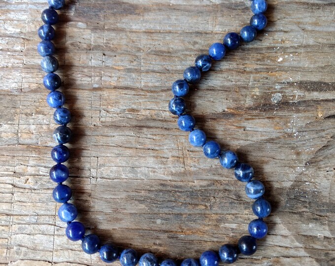 SODALITE Chakra Necklace All Natural Semi-Precious Stones Healing Metaphysical