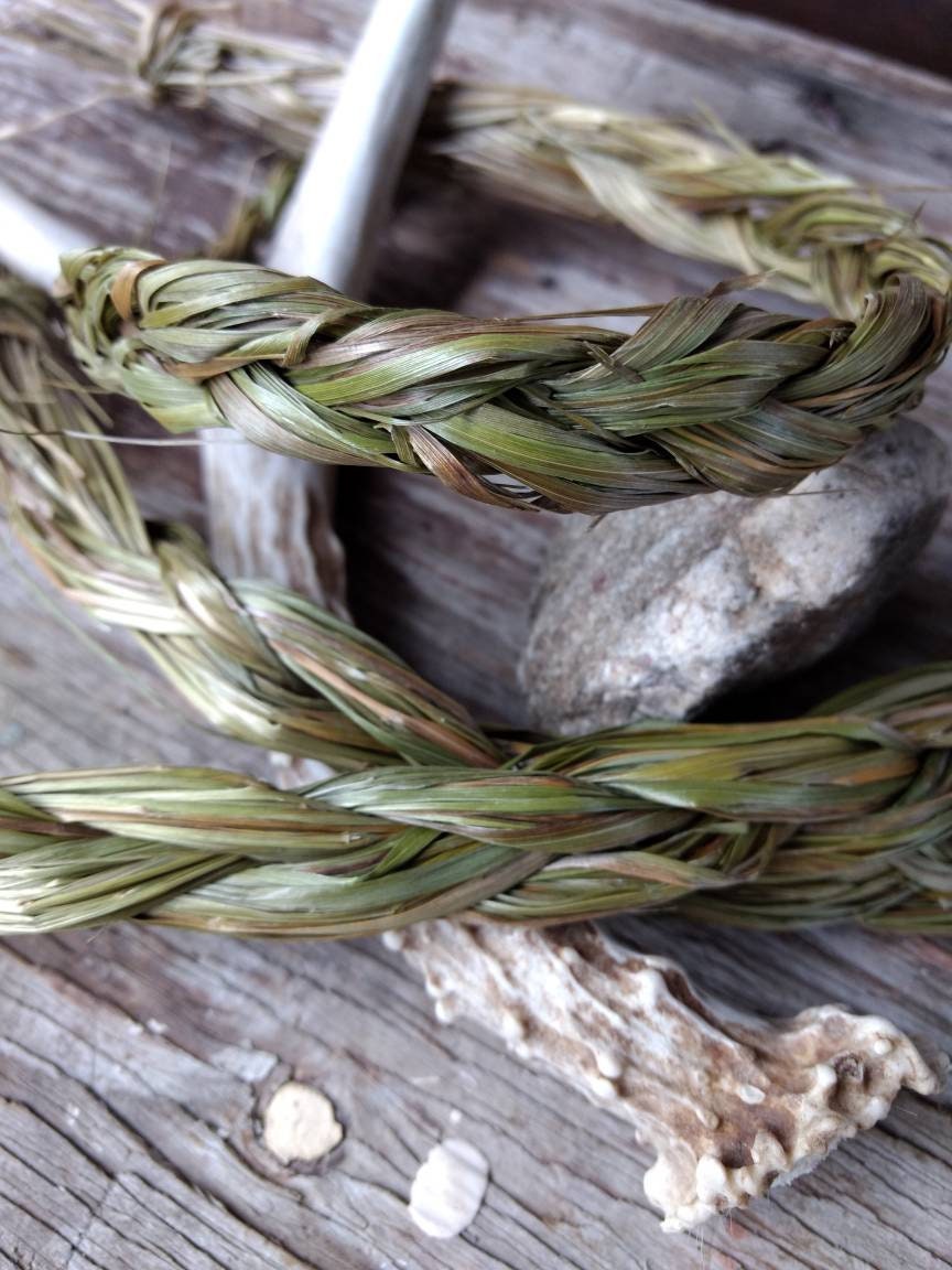 SWEETGRASS Braid 5 Braids Organic Native American Smudge Herb 24 - 27 Long