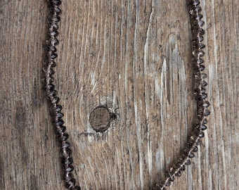 Smoky Quartz Citrine Faceted Necklace All Natural Semi-Precious Stones Healing Metaphysical