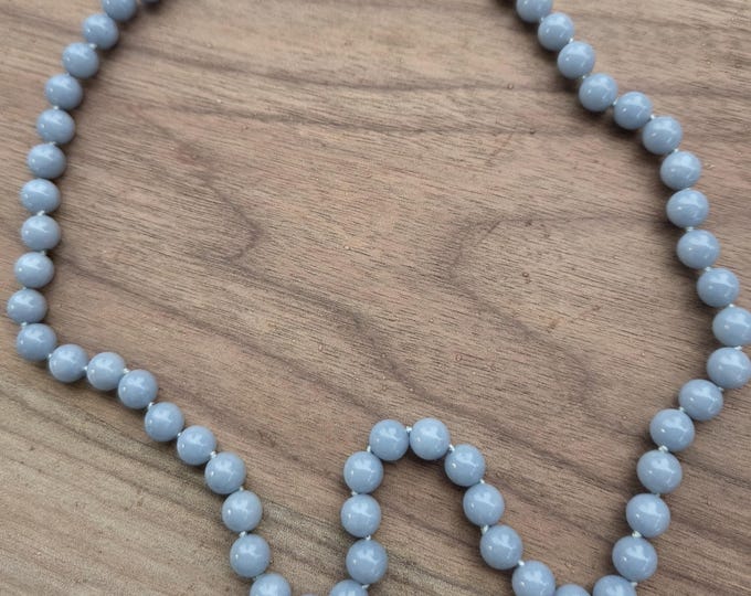 ANGELITE Stone Natural Gemstone Sterling Silver Necklace