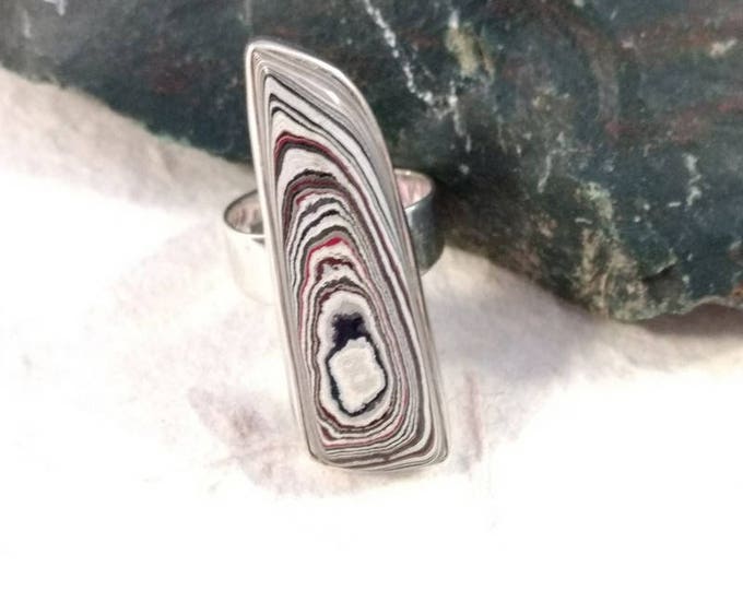 FORDITE STATEMENT RING Sterling Silver Size 7