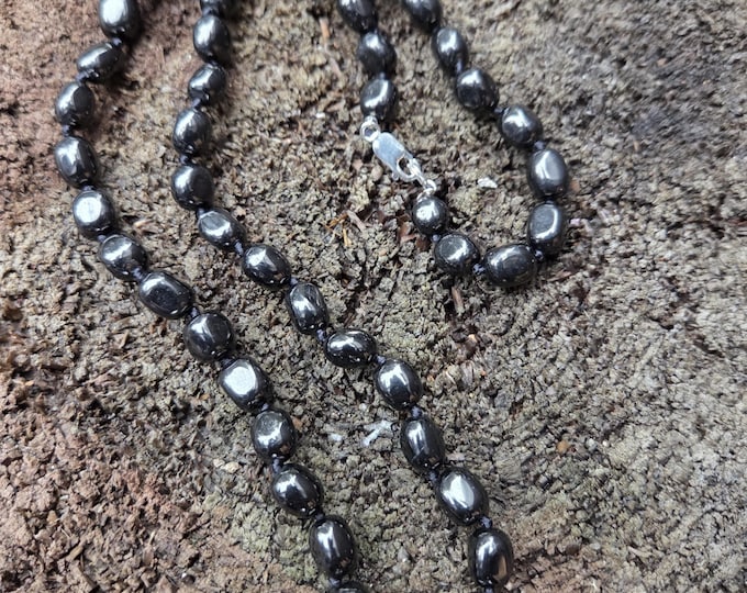 JET Natural Gemstone Long Necklace