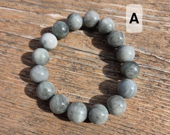 SILVER SHEEN OBSIDIAN Chakra Stretch Bracelet All Natural Semi-Precious Stones Healing Metaphysical