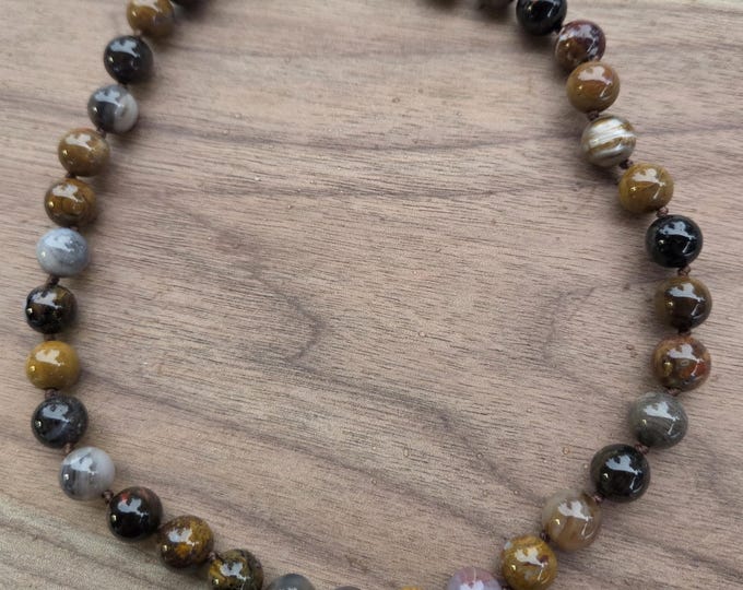 PETRIFIED WOOD Sterling Silver Necklace