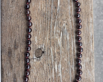 GARNET Chakra Necklace All Natural Semi-Precious Stones Healing Metaphysical