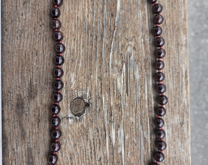 GARNET Chakra Necklace All Natural Semi-Precious Stones Healing Metaphysical