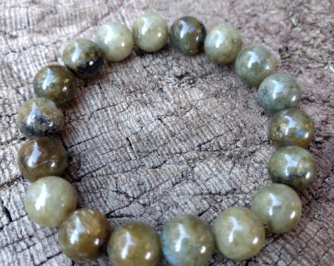 LABRADORITE Stretch Bracelets All Natural Semi-Precious Stones Healing Metaphysical
