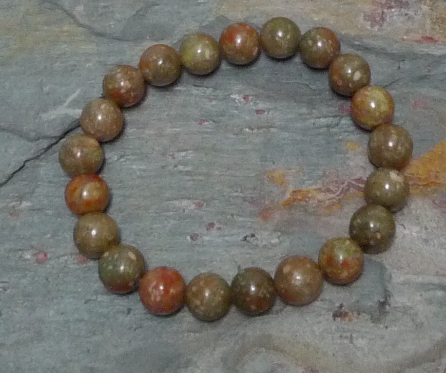 AUTUMN JASPER Chakra Stretch Bracelet All Natural Semi-Precious Stones ...