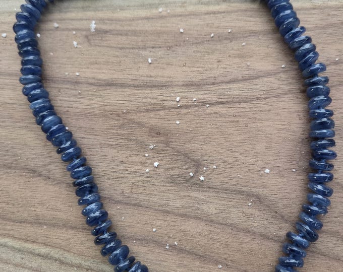 KYANITE Knotted Necklace All Natural Semi-Precious Stones Healing Metaphysical