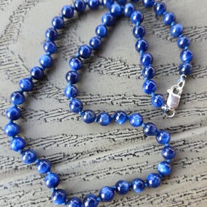 KYANITE Knotted Necklace All Natural Semi-Precious Stones Healing Metaphysical
