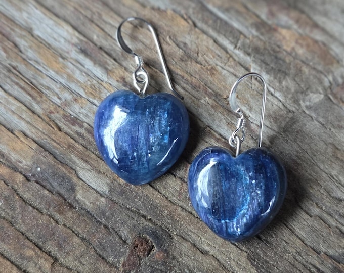 KYANITE Gemstone Earrings Sterling Silver Natural Stone