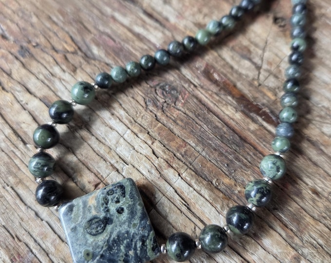 Kabamba Jasper Sterling Silver Necklace