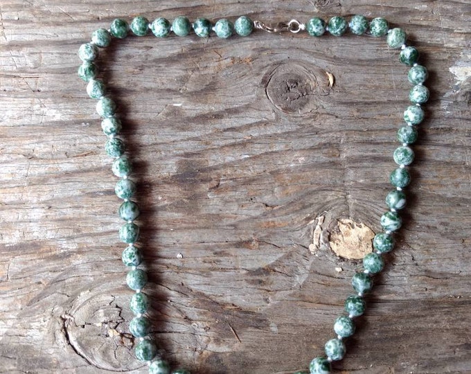 TREE AGATE Chakra Necklace All Natural Semi-Precious Stones Healing Metaphysical